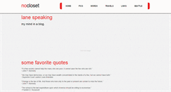 Desktop Screenshot of nocloset.net